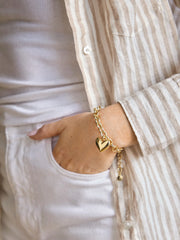 Millie Bubble Heart Bracelet - Gold