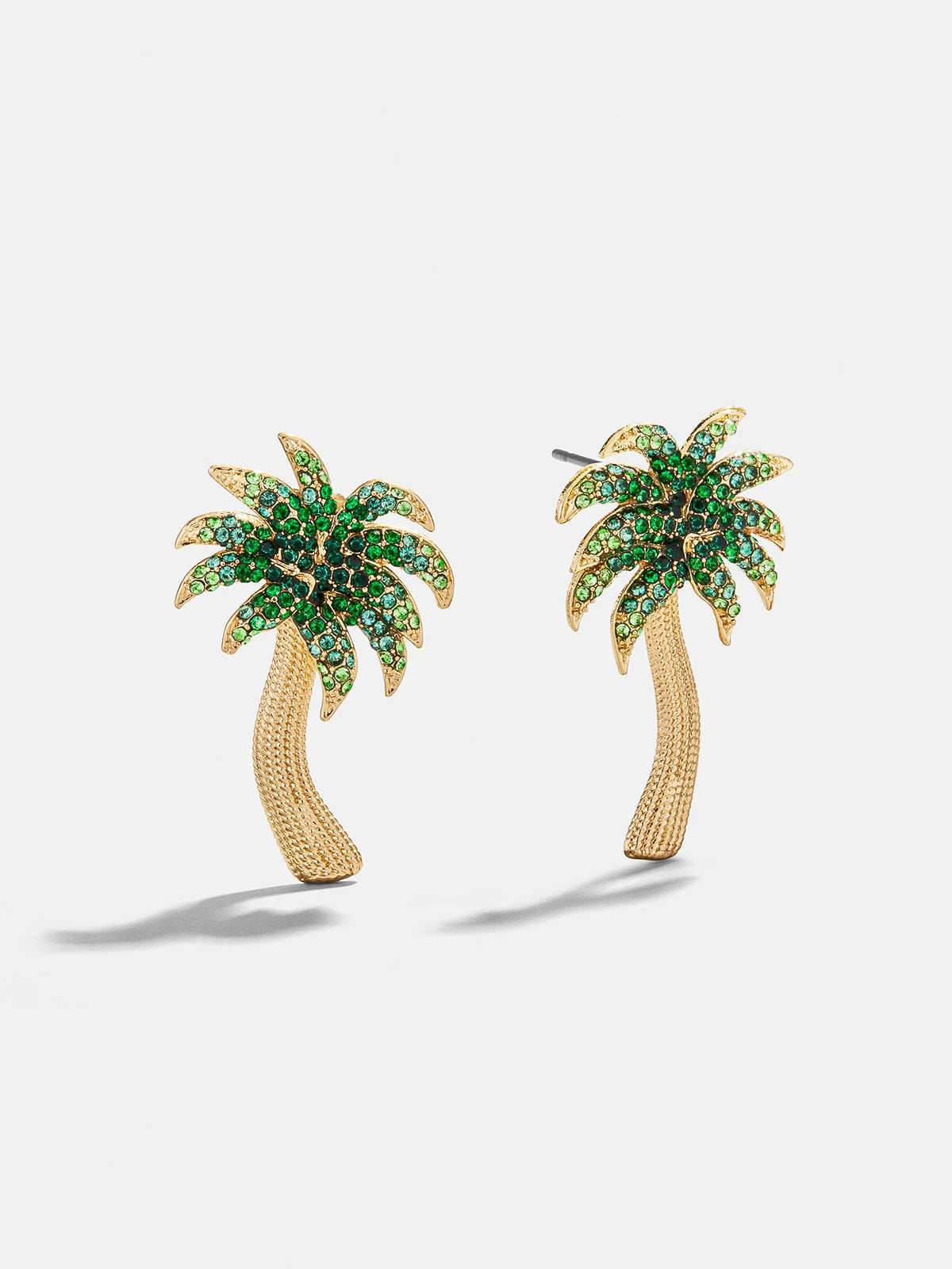 Palm Royale Statement Earrings - Gold/Green