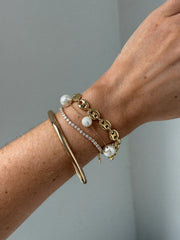 Blair Pearl Bracelet - White