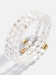 Ondine Pearl Cuff Bracelet - White