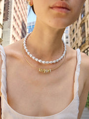 Ondine Pearl Collar Necklace - White
