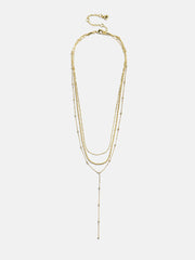 Carina Lariat Layered Necklace - Gold