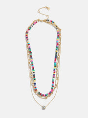 Portia Layered Necklace - Gold/Multi