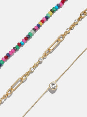 Portia Layered Necklace - Gold/Multi