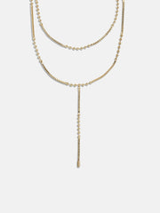 Amaya Lariat Layered Necklace - Gold