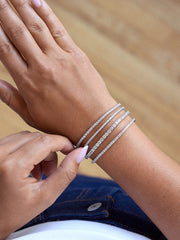 Billie Sterling Silver Tennis Bracelet  - Sterling Silver