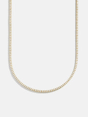 Billie 18K Gold Tennis Necklace - 18K Gold Plated Sterling Silver