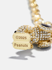 Peanuts Snoopy Pendant Necklace - Gold/Pavé