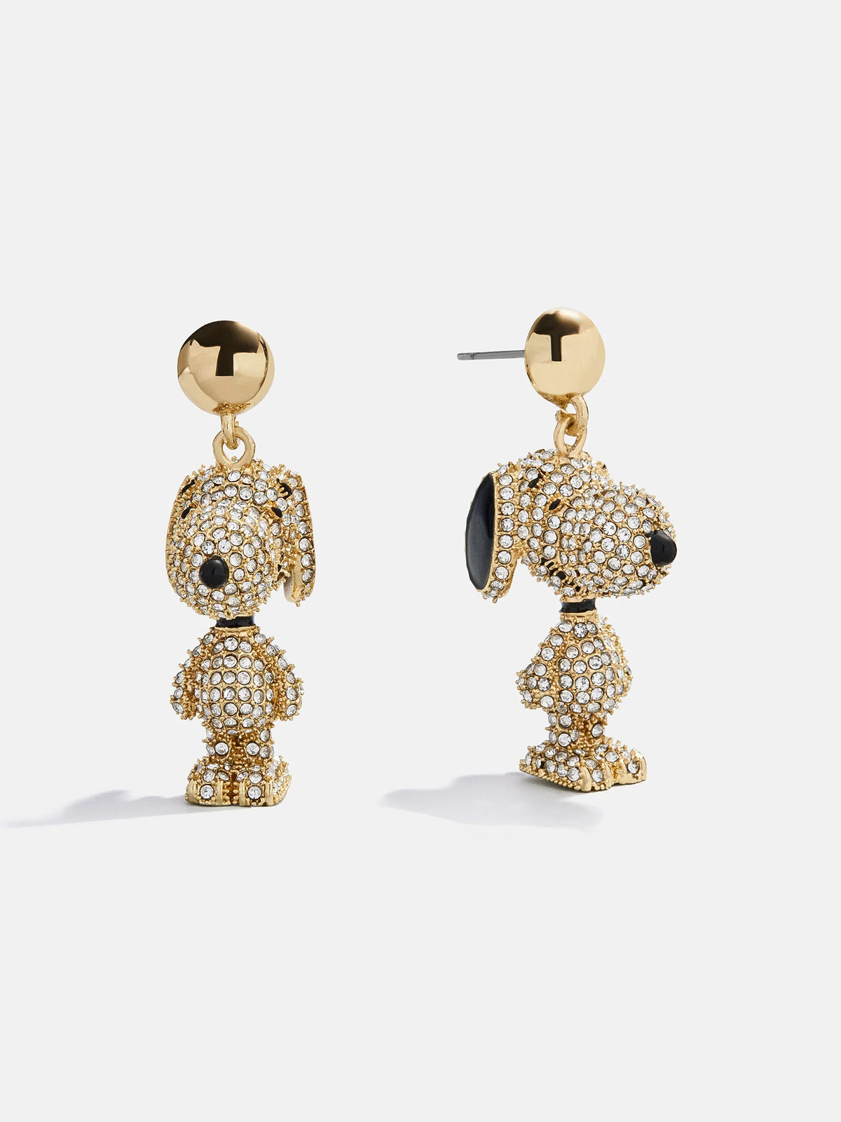 Peanuts Snoopy Statement Earrings - Gold/Pavé