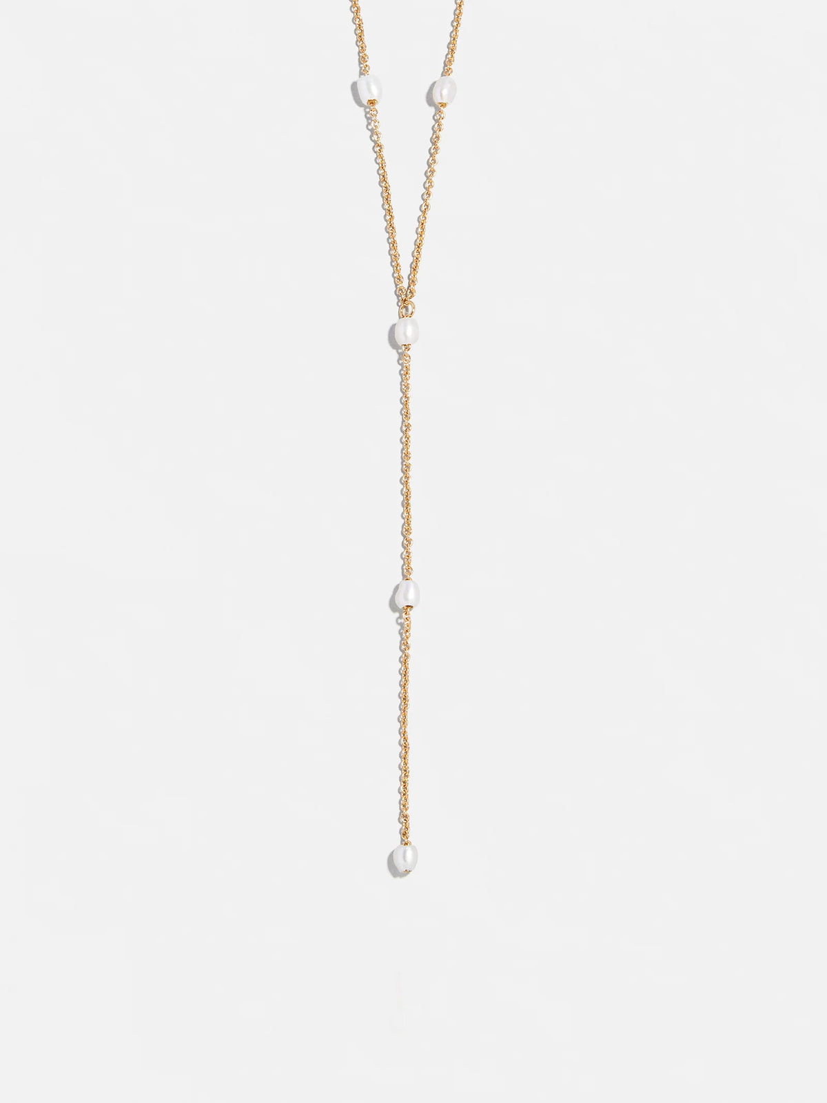 Juliet Pearl Lariat Necklace - Gold/Pearl
