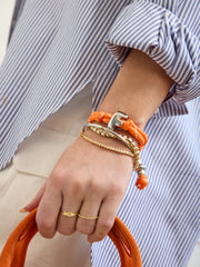 Knotty Initial Custom Bracelet - Tangerine