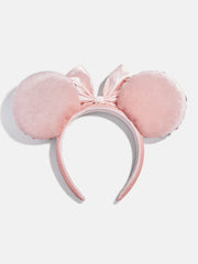 Disney Minnie Mouse Pink & Silver Crystal Pavé Custom Ears Headband - Pink & Silver Crystal Pavé Custom Ears