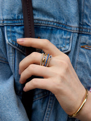 Evil Eye Ring Set - Gold/Blue