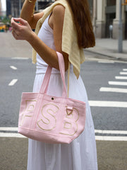 Custom Alpha Tote - Soft Pink