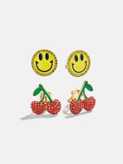 Cherry On Top Kids’ Clip-On Earring Set - Cherry On Top