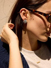 Raye Stud Earrings - Silver/Pavé