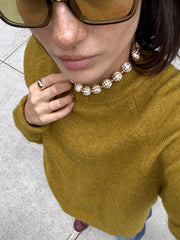 Quinn Collar Necklace - Gold/Pavé