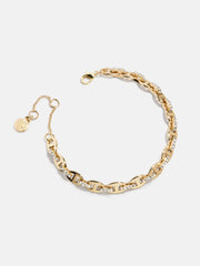 Thalia Mariner Chain Bracelet - Gold/Pavé