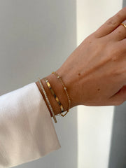 Rumi Open Cuff Bracelet - Gold/Pavé