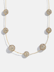Blair Pearl Necklace - Gold/Pavé