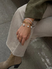 Blair Pearl Bracelet - Gold/Pavé