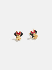 Disney Minnie Mouse 18K Gold Plated Sterling Silver Crystal Studs - Minnie Mouse