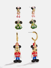 Disney Mickey Mouse & Minnie Mouse Nutcracker Earring Set - Multi