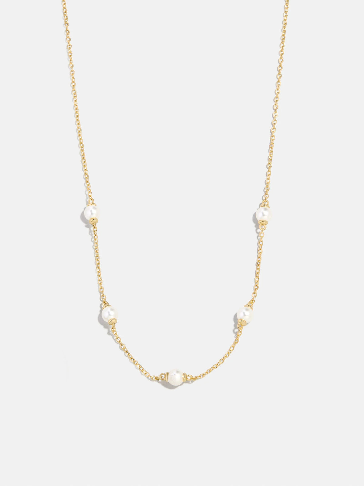 Yasmine 18K Gold Pearl Necklace - Gold/Pavé