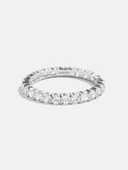 Diana Sterling Silver Eternity Ring - 3MM Stones