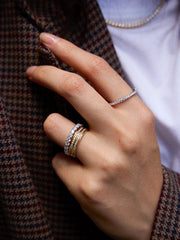 Diana Sterling Silver Eternity Ring - 2MM Stones