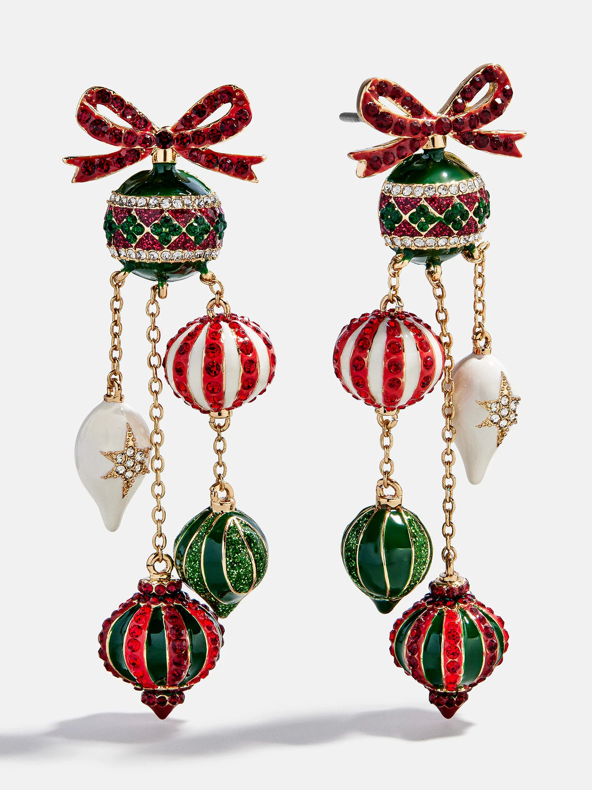 Ornamental Christmas Statement Earrings - Christmas Ornament