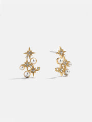 Nora Crystal Earrings - Gold/Pavé