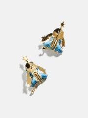 Disney Stitch Christmas Lights Earrings - Blue