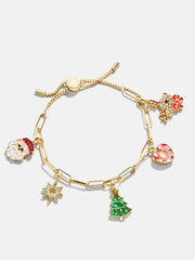 Merry Christmas Kids’ Charm Bracelet - Santa Claus