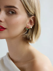 Deck The Halls Stud Earrings - Holiday Wreath