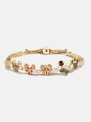 Disney Mickey Mouse Holiday Tennis Bracelet - Gold/Pavé