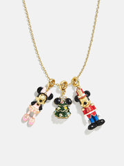 Disney Mickey Mouse & Minnie Mouse Nutcracker Charm Necklace - Multi