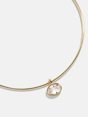 Lexi Crystal Collar Necklace - Bezel Collar Necklace