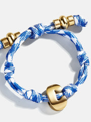 Knotty Initial Custom Bracelet - Royal Blue/White