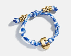 Knotty Initial Custom Bracelet - Royal Blue/White