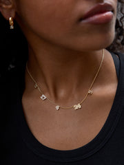 Varsity Gold/Pavé Number Custom Necklace - One Gold Station