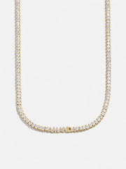 Billie 18K Gold Tennis Custom Nameplate Necklace - Mini Block