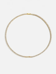 Billie 18K Gold Tennis Custom Nameplate Necklace - Mini Block