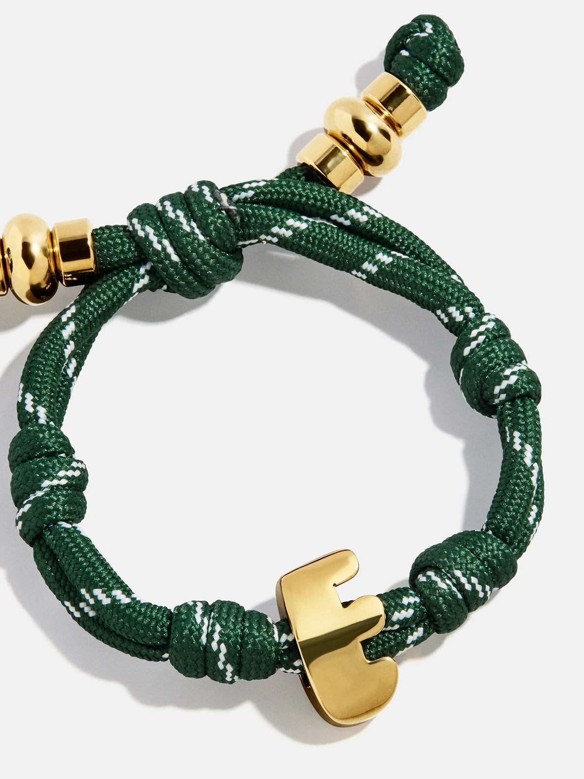 Knotty Initial Custom Bracelet - Dark Green