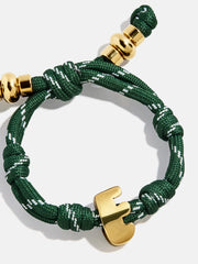 Knotty Initial Custom Bracelet - Dark Green