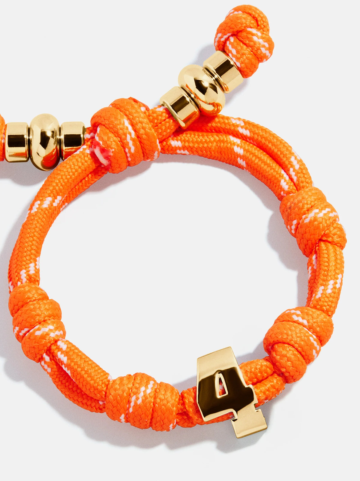 Knotty Varsity Number Custom Bracelet - Tangerine Single Digit