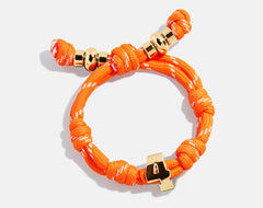 Knotty Varsity Number Custom Bracelet - Tangerine Single Digit