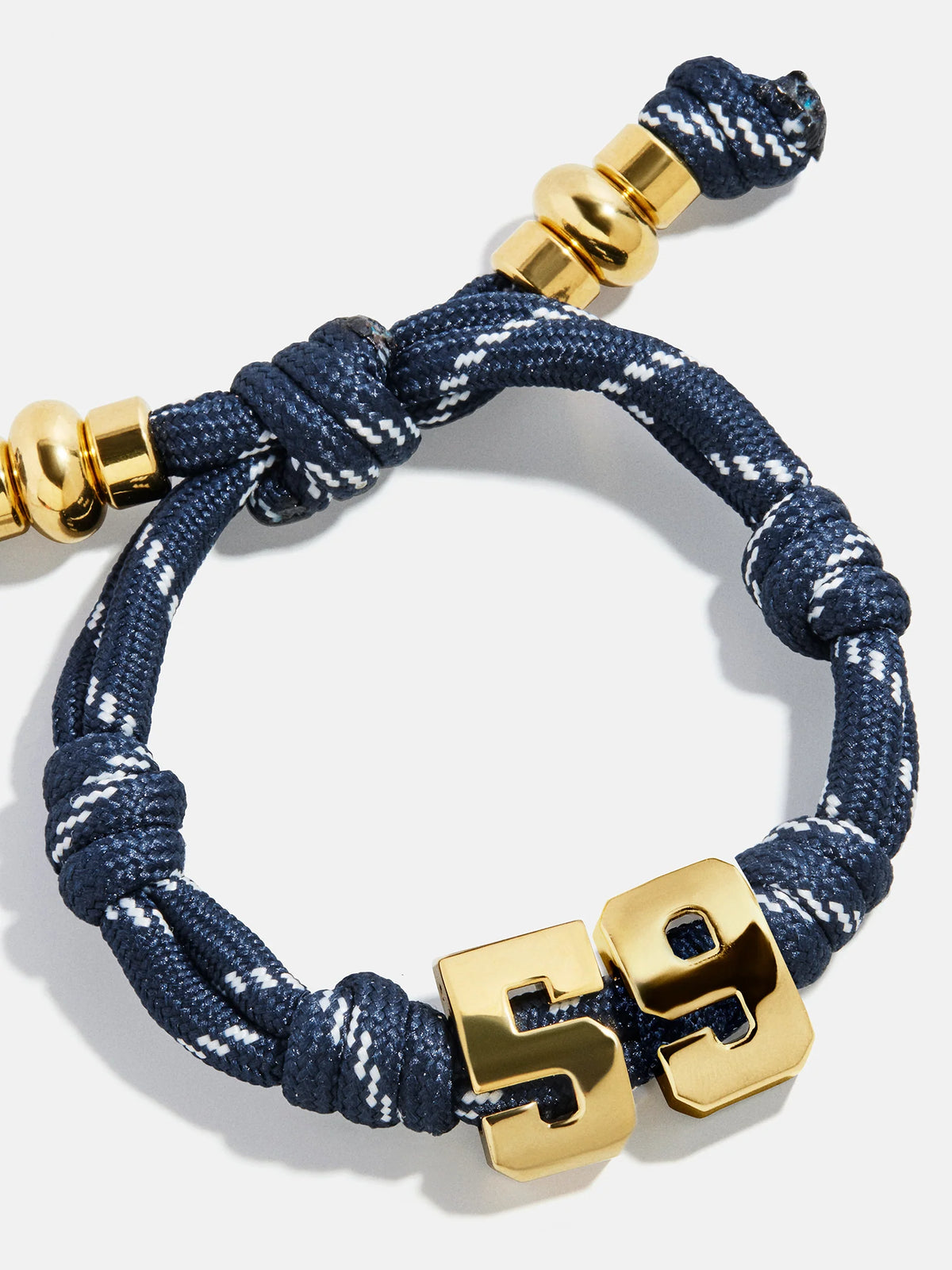 Knotty Varsity Number Custom Bracelet - Navy Double Digit