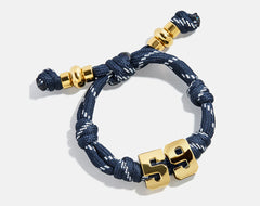 Knotty Varsity Number Custom Bracelet - Navy Double Digit