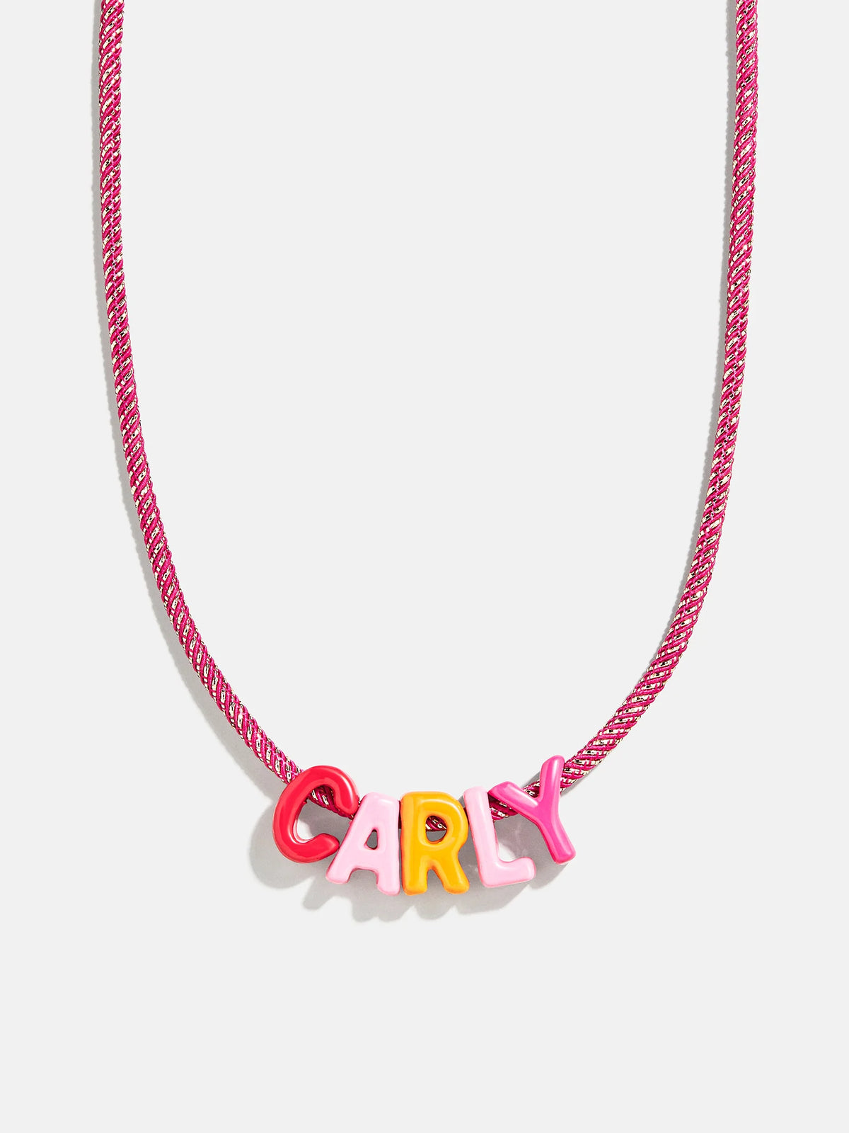 Name Drop Waterproof Kids' Custom Necklace - Pink